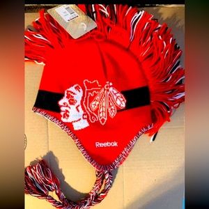 Brand New Reebox Blackhawks winter hat